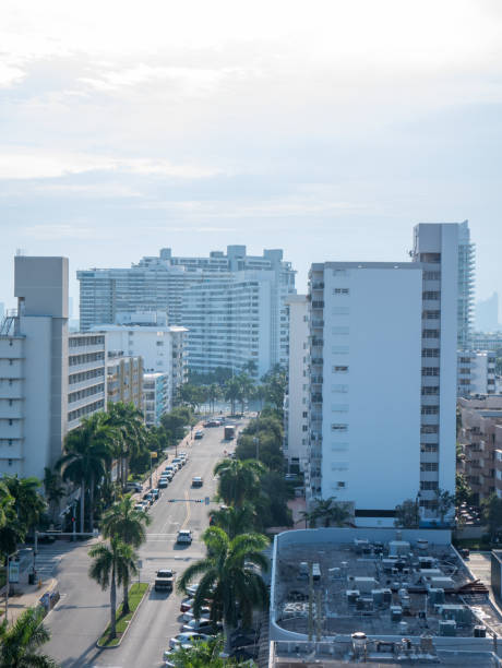 istock Street view on a Miami street in regular weekday 1170197143