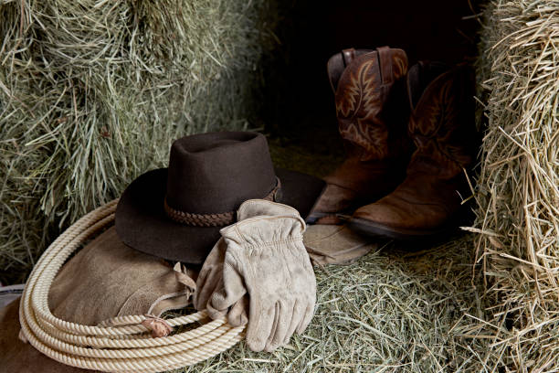 istock Cowboy Hat, Gloves, Boots and Rope 1170216330