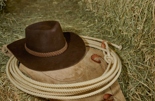istock Cowboy Hat, Leather Chaps and Rope 1170216549