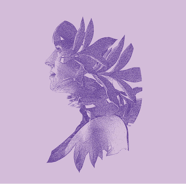 istock Multiple exposure of a young woman morphing into Peony leaves 1170217101