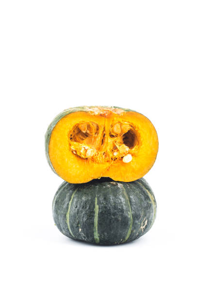 istock Green pumpkin isolated on the white background 1170217166
