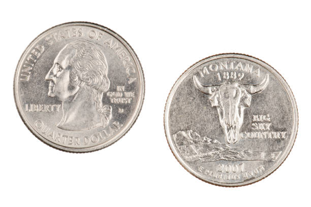 istock Montana 2007d State Commemorative Quarter isolated on a white background 1170221147