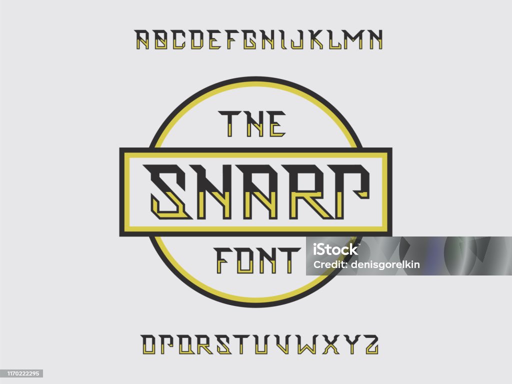 Sharp Styled Letters Sharp Font Vector Alphabet Stock Illustration - Download Image Now ...