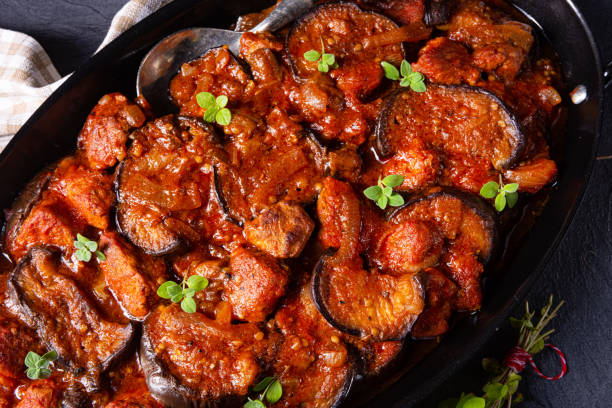 istock arni me melitzanes - stewed lamb with eggplant 1170222866