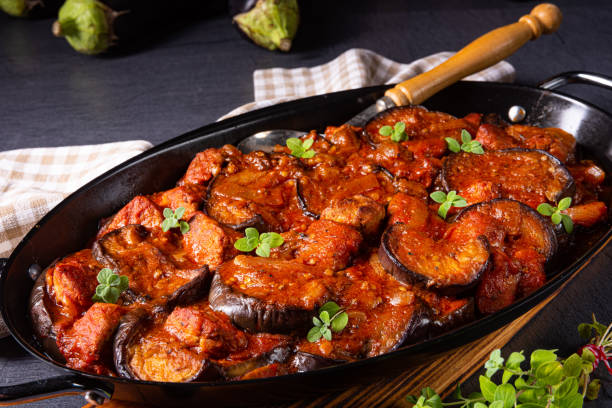istock arni me melitzanes - stewed lamb with eggplant 1170222902