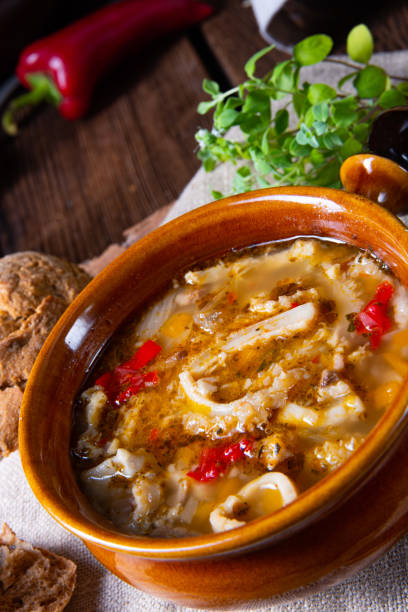 istock Rustic Spicy tripe soup with red paprika. 1170222922
