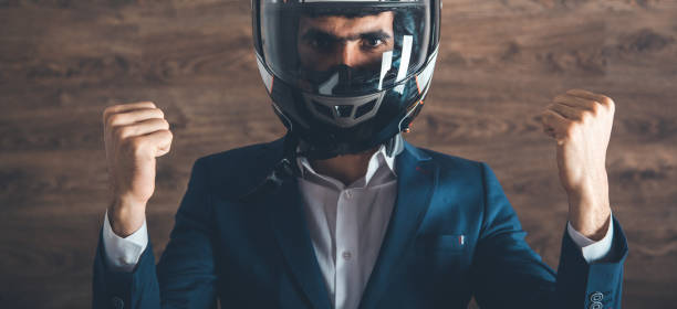 istock man head motorcycle helmet in studio 1170225400