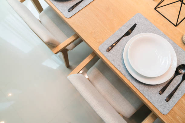 istock close up luxury tableware set with silver spoon and crystal glasses interior decoration background 1170228170