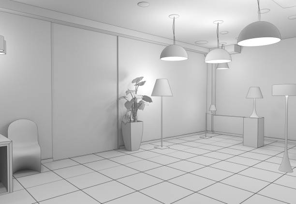 istock interior, exhibition hall, 3D illustration 1170235349