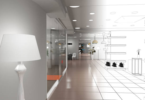 istock interior, exhibition hall, 3D illustration 1170235374