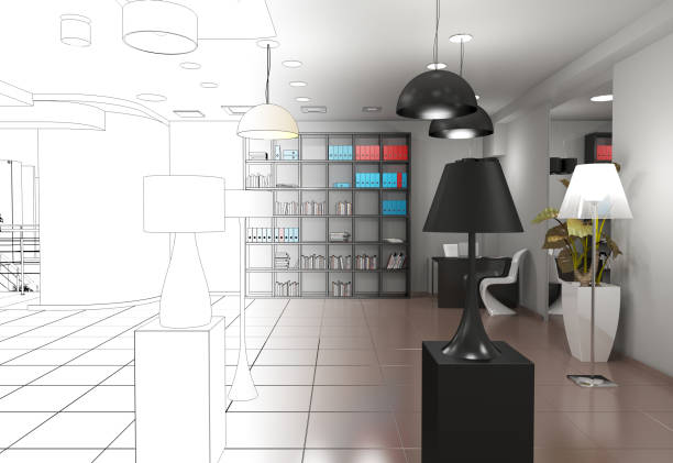 istock interior, exhibition hall, 3D illustration 1170235394