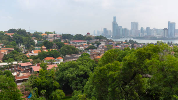 Skyline of Xiamen, Fujian, China, Gulangyu and Xiamen City Buildings
