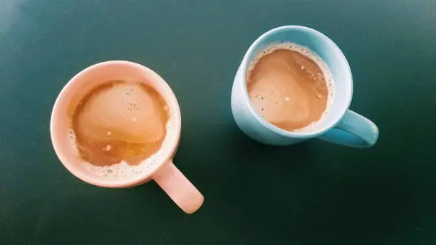 Photo of Coffee with milk in the morning
