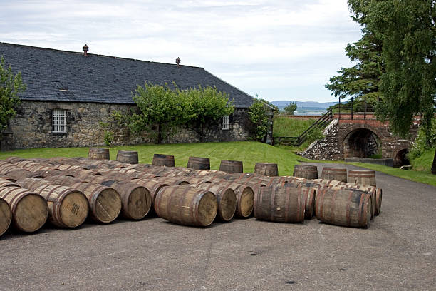 whisky barrel - glenmorangie distillery stock-fotos und bilder