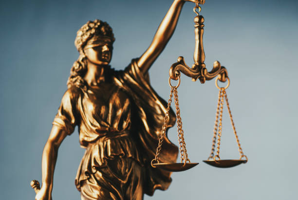 istock Bronze statue of Justice holding scales 1170256223