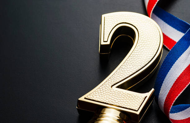 istock Gold number two prize or award trophy 1170256233