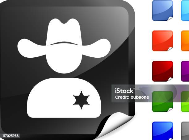 Wild West Sheriff Internet Lizenzfreie Vektorgrafiken Stock Vektor Art und mehr Bilder von Blau