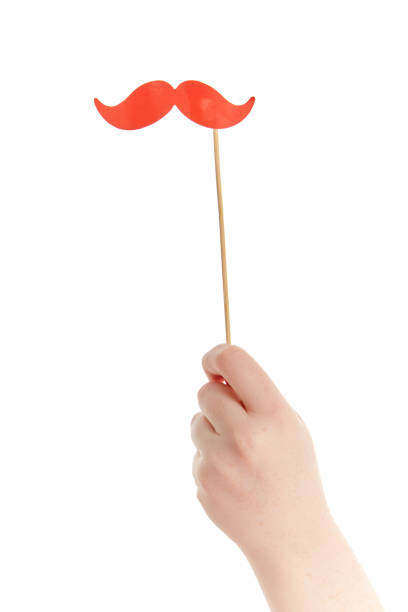 istock Party  mask or prop of red mustache on handle 1170263685