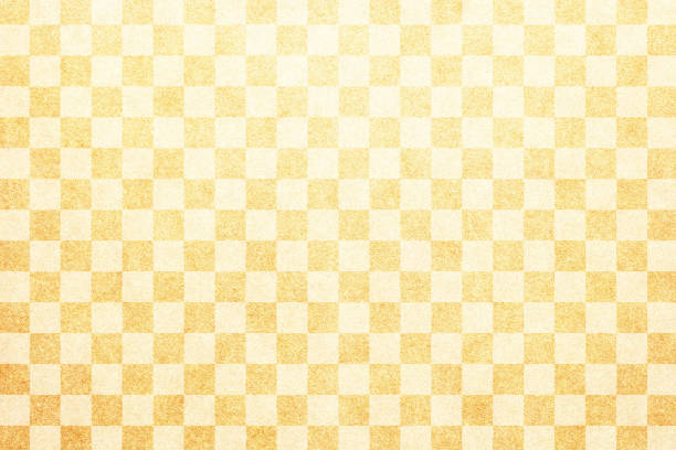istock Japanese traditional gold color checkered pattern paper texture background 1170265846