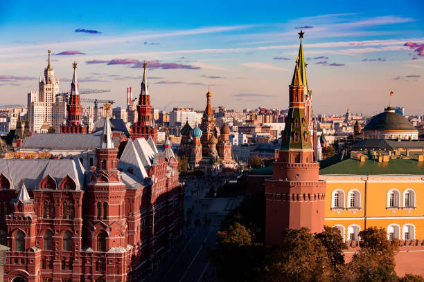 istock Beautiful view in the evening with Red Square as Moscow Kremlin and St Basil's Cathedral 1170267374