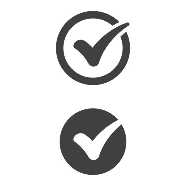 Check Mark Icon Flat Design. Vector Illustration EPS 10 File. accuracy stock illustrations