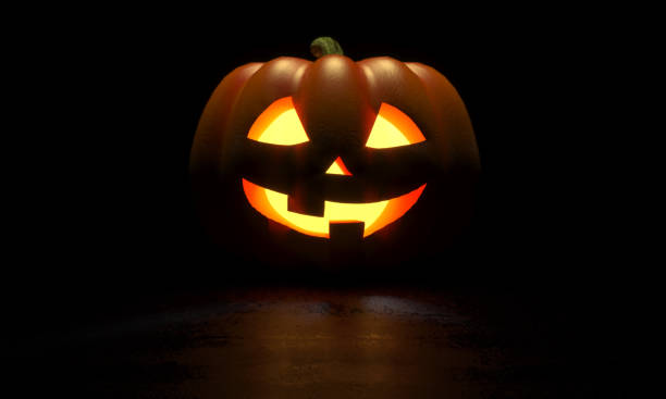 istock A glowing Jack O Lantern in a dark. 3D Rendering illustration 1170270985