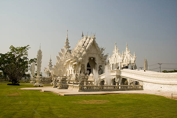 Modern White Temple Rong Khun in Chiang Rai Thailand