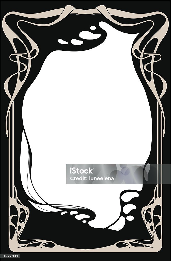 Art Nouveau frame Design element with the abstract waves, saved as eps8. Contain layers. Abstract stock vector