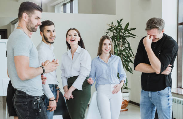 istock Funny jokes and communication as part of team unity 1170280383