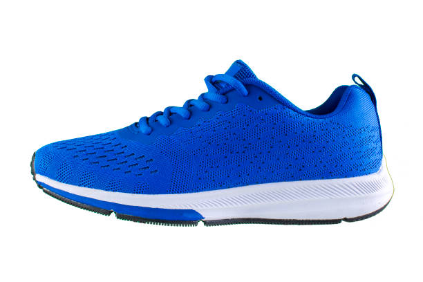 istock Sneakers. Blue sport shoes side view 1170284226