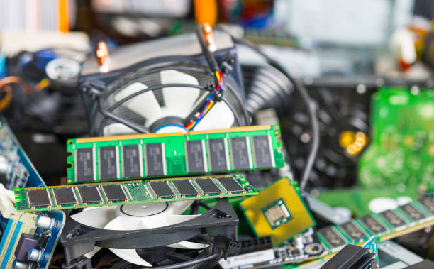 istock Discarded computer parts. Electronic waste detail. Refuse sorting and disposal 1170284364