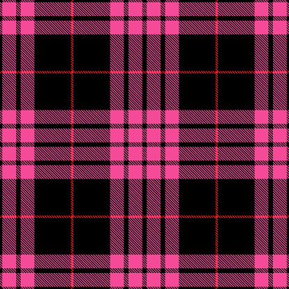Pink, black and red Scottish tartan plaid seamless textile pattern background.