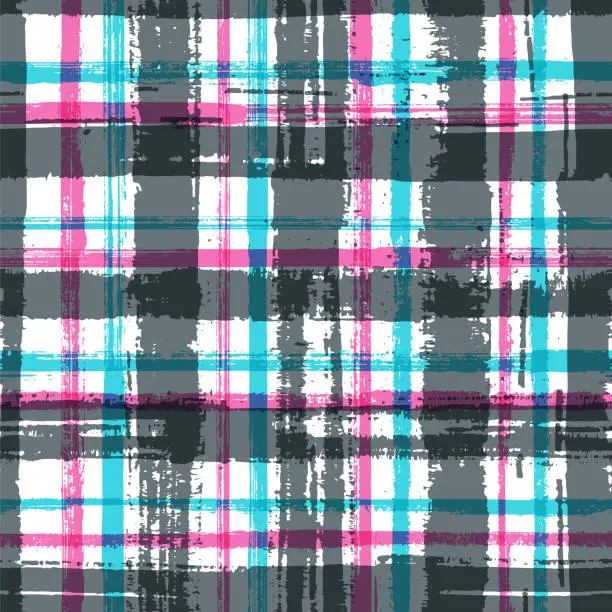 Vector illustration of Stripes geometric textile seamless vector pattern.