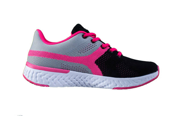 istock Multicolored sneaker. Sports shoes side view on a white background 1170287376