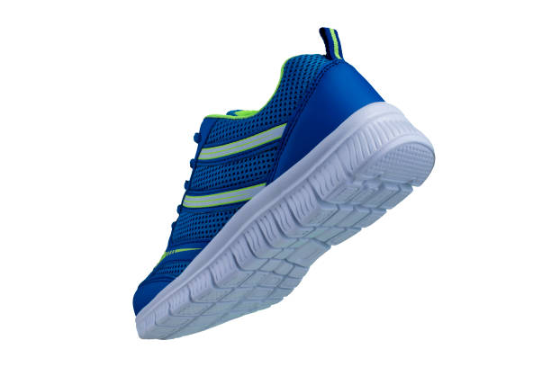 istock Sneakers. Blue sport shoes side view 1170288874