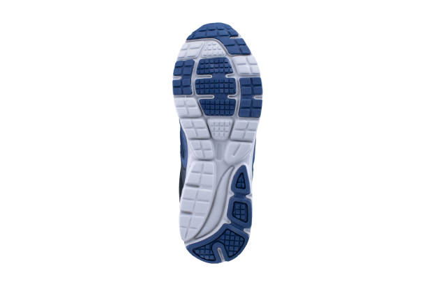 istock Blue rubber sole with sneakers on a white background. 1170288886