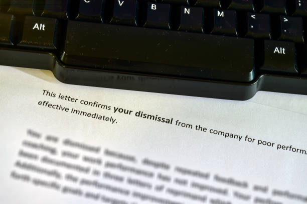 istock Receiving a Dismissal Letter on the desktop 1170289543