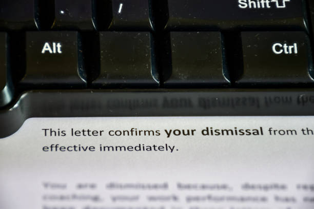 istock Receiving a Dismissal Letter on the desktop 1170289548