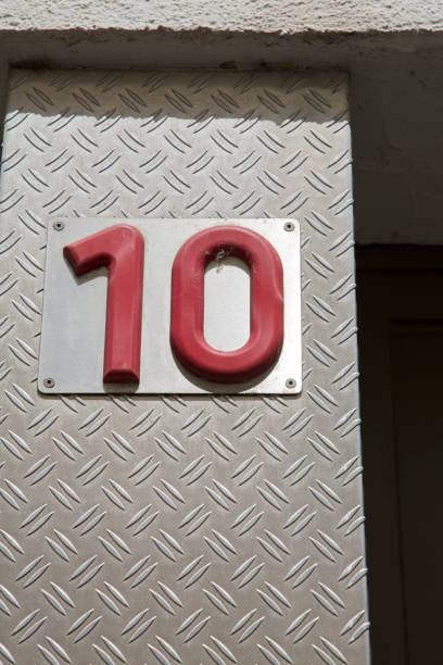 istock Number Ten on Metal Wall 1170293344