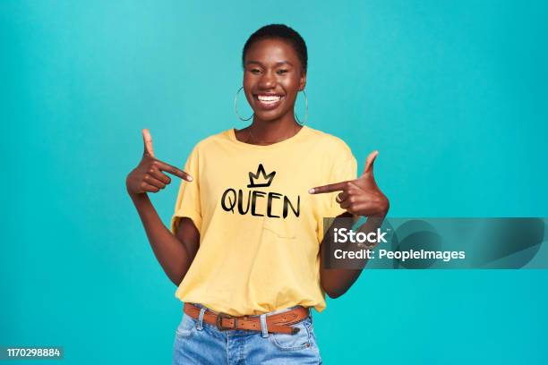 The Name Says It All Stock Photo - Download Image Now - Women, One Woman Only, T-Shirt