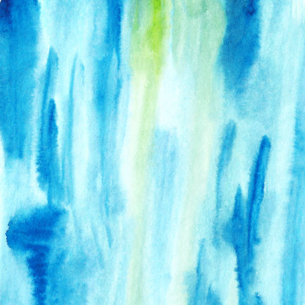 istock Hand drawn watercolor background. Blue, turquoise, green. Sky, sea. Abstract texture. Gradient, ombre, spot. 1170301032