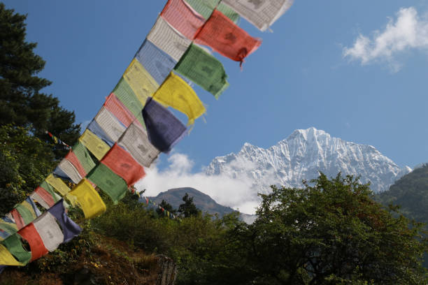 istock Everest Base Camp Thamserku mountain view from lukla to phakding and namche bazaar,Nepal 1170302807