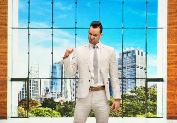 Handsome businessman at work