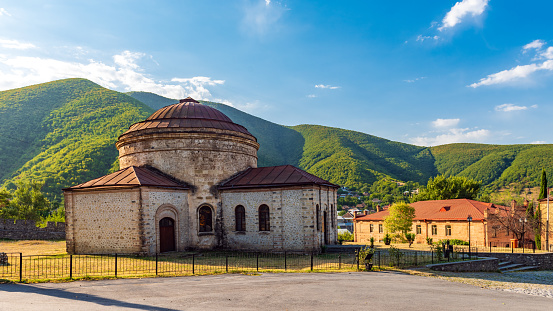 Iglesia albanesa antigua en la ciudad de Shaki, Azerbaiyán photo
