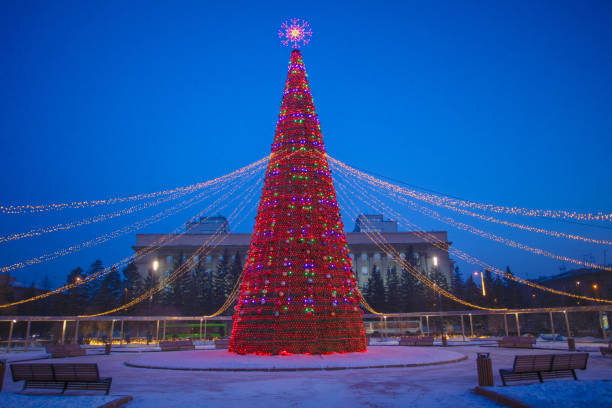 istock Very beautiful Christmas tree and very beautiful Christmas background 1170307802