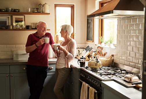 Cropped shot of a senior couple spending quality time together at home