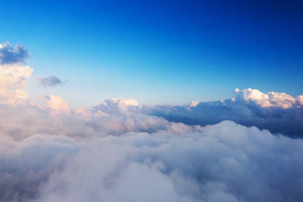 istock Beautiful sunrise cloudy sky from aerial view 1170309447