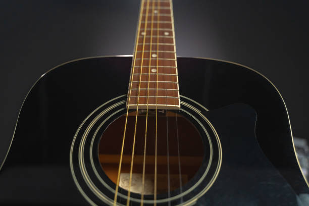 istock Detail of black guitar 1170309935
