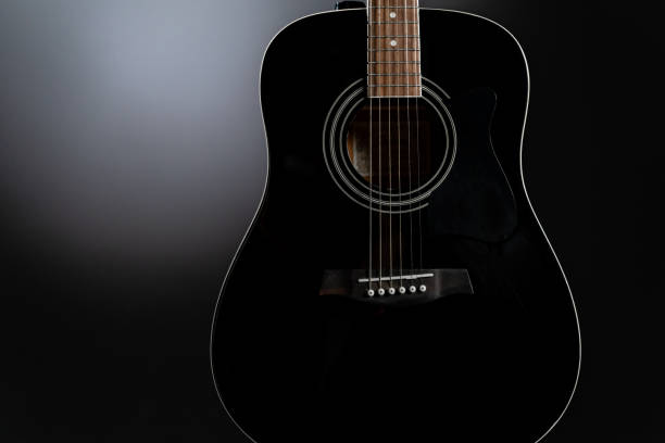 istock Part of black guitar 1170310014