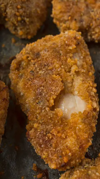 Close up of nuggets. Traditional american fast food